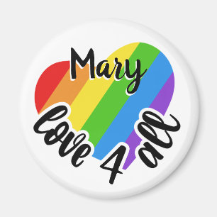 LGBT-liefde voor alle gepersonaliseerde hartaanval Magneet