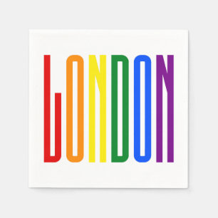 LGBT London Gay Pride Rainbow Text LGBTQ Servet