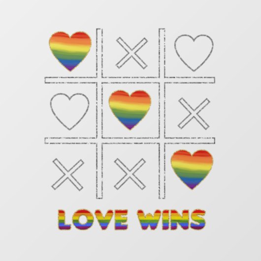 LGBT Love Wins Raamsticker (Vel)