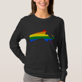 LGBT Massachusetts, US State flag map Sweatshirt T (Voorkant)