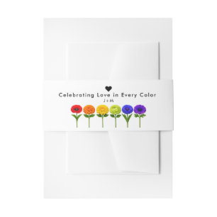 💍LGBT Met tekst en namen bloeien samen Uitnodigingen Wikkel