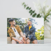 LGBT Minimalist Mr & Mr Christmas Couple Wedding (Staand voorkant)