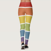 LGBT Muted Retro Color Rainbow Leggings (Achterkant)