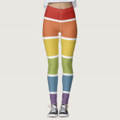 LGBT Muted Retro Color Rainbow Leggings (Voorkant)