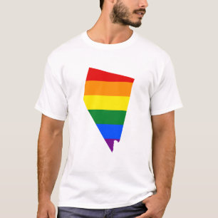 LGBT Nevada, US State flag map T-Shirt