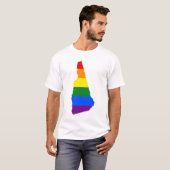 LGBT New Hampshire, US flag map T-Shirt (Devant entier)