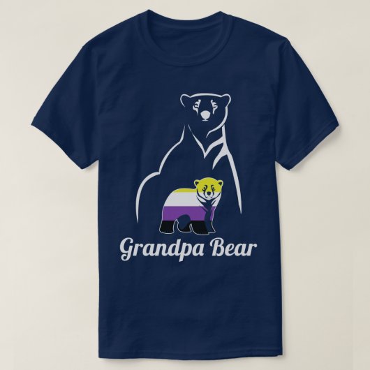 LGBT NonBinary Opa Beer Enby Non Binary Pride T-shirt (Design voorkant)