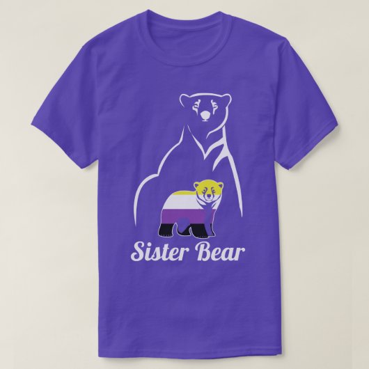 LGBT NonBinary Sister Beer Enby Non Binary Pride T-shirt (Design voorkant)
