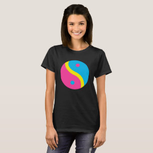 LGBT Pansexual Pride Flag Kleuren Yin Yang T-shirt