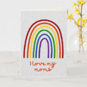 LGBT Parties scintillant Fierté Aimer ma carte mèr (Fleur jaune)