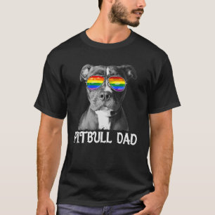 LGBT Pitbull Pap Rainbow Pride Flag Hondenliefhebb T-shirt