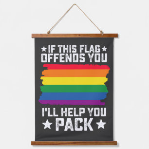 LGBT Pride Als Deze Vlag Je Stoort Zal Ik Je Helpe Hangend Wandkleed