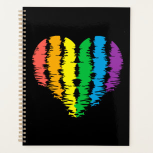 LGBT+pride. Arc-en-ciel du coeur.