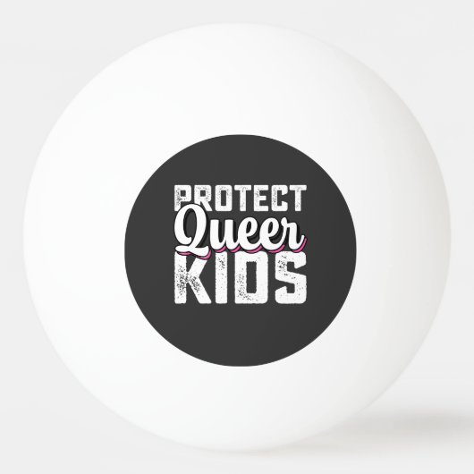 LGBT Pride beschermt Queer Kinderen Pingpongballen (Voorkant)