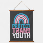 LGBT Pride beschermt transgender Kinderen Hangend Wandkleed (Voorkant)