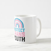 LGBT Pride beschermt transgender Kinderen Koffiemok (Voorkant rechts)