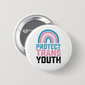 LGBT Pride beschermt transgender Kinderen Ronde Button 5,7 Cm (Voorkant /achterkant)