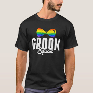 LGBT Pride Bruidegom Squad Gay Bachelor Party Rege T-shirt