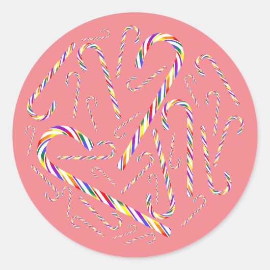 LGBT+ Pride Candy Cane Stickers (Voorkant)