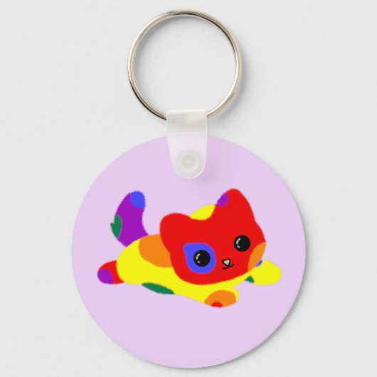 LGBT+ Pride Cat Sleutelhanger (Voorkant)