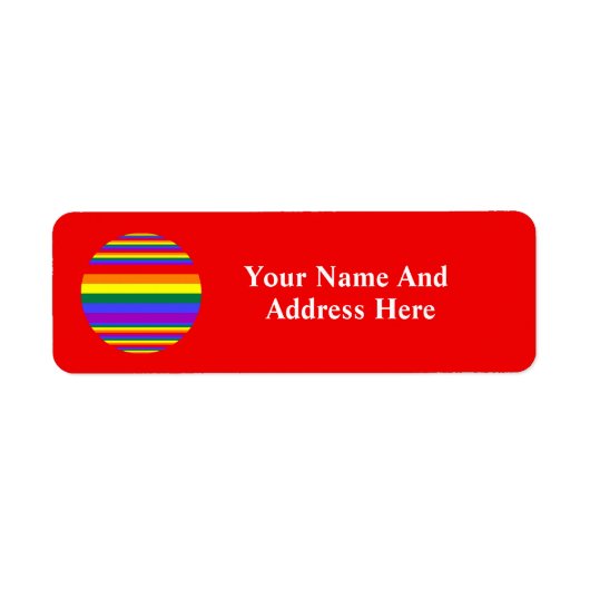 LGBT Pride Colors Etiket (Voorkant)