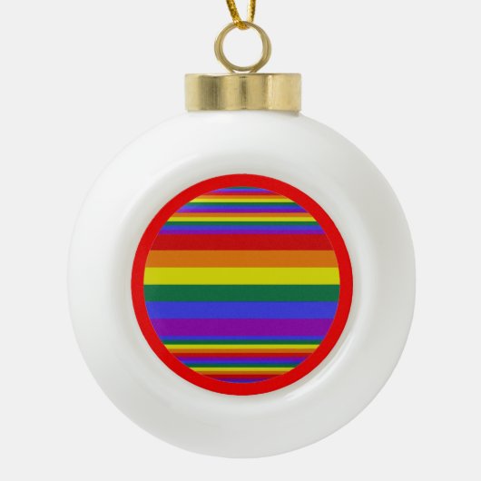 LGBT Pride Colors Keramische Bal Ornament (Voorkant)