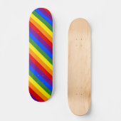 LGBT Pride diagonaal regenboogstrips Skateboard (Voorkant)
