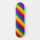 LGBT Pride diagonaal regenboogstrips Skateboard (Voorkant)