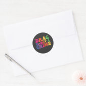 LGBT Pride DRAG IS GEEN CRIMINALITEITSSTEUN Ronde Sticker (Envelop)