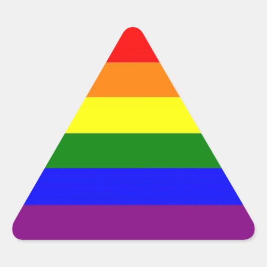 LGBT Pride Driehoek Sticker (Voorkant)