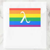 LGBT Pride en Activism Lambda Rechthoekige Sticker (Tas)