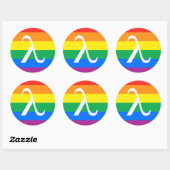 LGBT Pride en Activism Lambda Ronde Sticker (Vel)