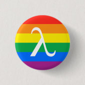 LGBT Pride en Activisme Lambda Ronde Button 3,2 Cm (Voorkant)