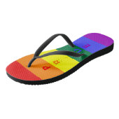 LGBT Pride et Rainbow Pride Drapeau Tongs adultes (Incliné)