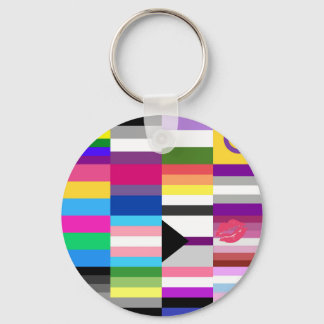 LGBT Pride Flag Collage Sleutelhanger