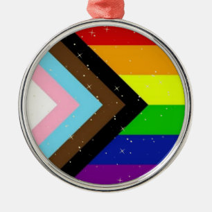 LGBT Pride Flag kerstboom met kleurende verkleurin Metalen Ornament