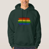 LGBT Pride Flag Regenbooglitter Scribble Hoodie (Voorkant)