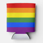 LGBT Pride Flag Regenboogstripes Blikjeskoeler (Voorkant)