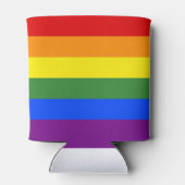 LGBT Pride Flag Regenboogstripes Blikjeskoeler (Achterkant)