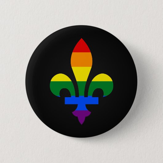 LGBT pride fleur-de-lis-Button Ronde Button 5,7 Cm (Voorkant)