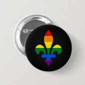 LGBT pride fleur-de-lis-Button Ronde Button 5,7 Cm (Voorkant /achterkant)