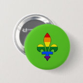 LGBT-pride fleur-de-lis Ronde Button 5,7 Cm (Voorkant /achterkant)