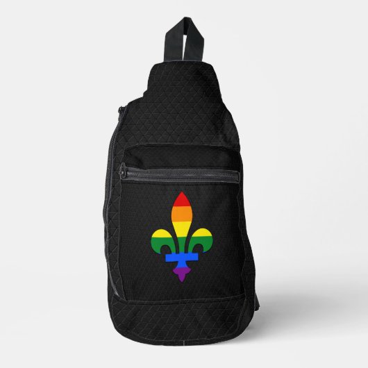LGBT pride fleur-de-lis Sling Bag (Voorkant)