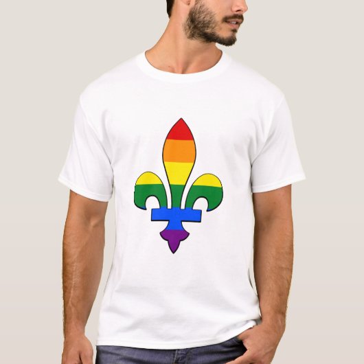 LGBT-pride fleur-de-lis T-Shirt (Voorkant)