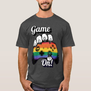 LGBT Pride Game On Tiger Paw Controller T-shirt 20