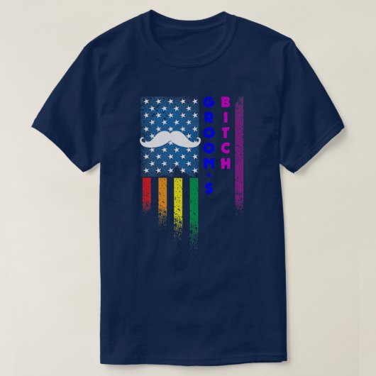 Lgbt Pride Gay Bachelor Party Engagement1347  T-shirt (Design voorkant)