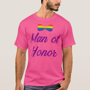 Lgbt Pride Gay Bachelor Party Man Of Honor Huwelij T-shirt