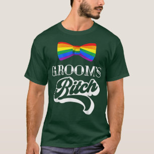 LGBT Pride Gay vrijgezellenfeest bruidegom verlovi T-shirt