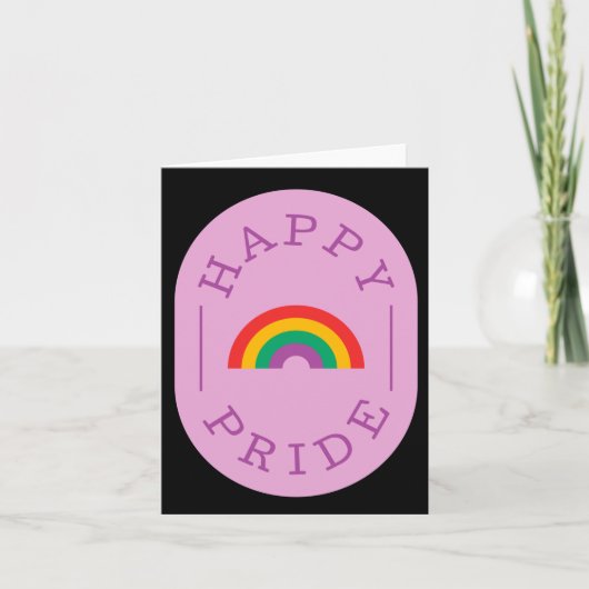 LGBT-Pride. Gelukkig trots. Homogene liefde. Notitiekaartje (Voorkant)