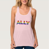 LGBT Pride Glitter Ally Tanktop (Voorkant)